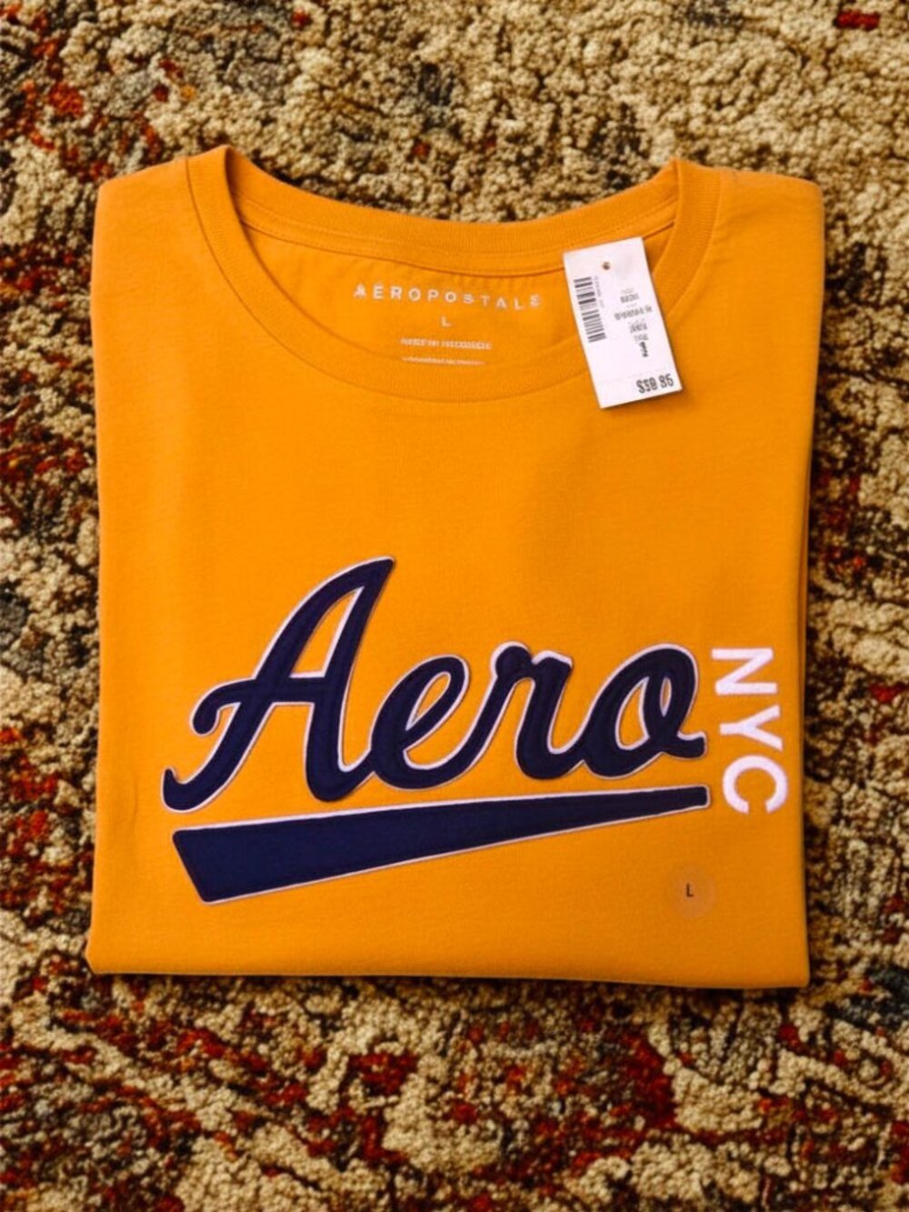 Aeropostale Cotton Mens Shortsleeve T-shirt Orange New Large